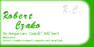 robert czako business card